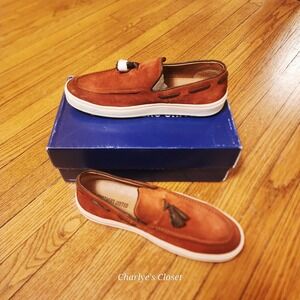 Brothers United Prince St Rust Suede New Tassel Leather Slip-on Loafer 10 NWB